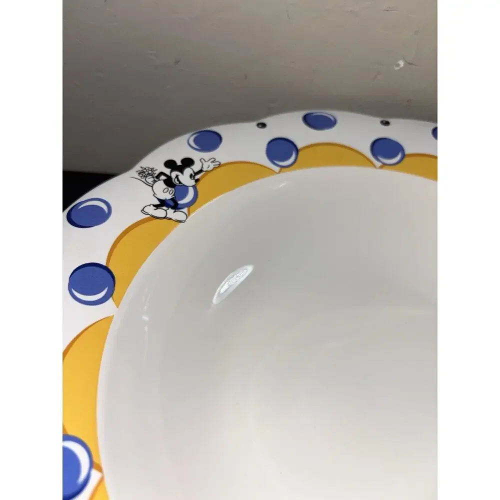 2 Vtg Pfaltzgraff Disney Mickey & Co. Mini Mouse Rimmed Soup Bowl Scalloped Edge